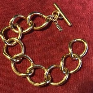 Large Gold MONET bracelet chunky